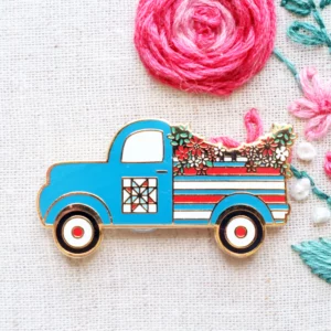 Flamingo Toes Magnetic Needle Minder: Patriotic Truck