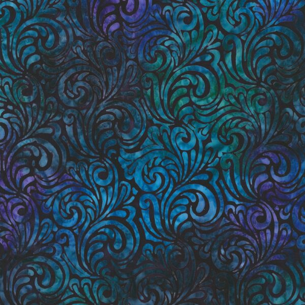 Robert Kaufman  - Artisan Batiks: Paisley Bouquet AMD-22838-221 Aubergine