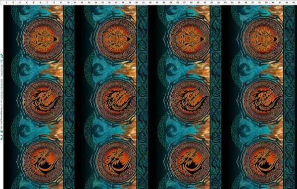 In The Beginning Fabrics - Emerald Reign - Border 22DRG-1 - Image 2
