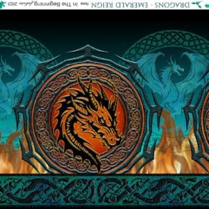 In The Beginning Fabrics - Emerald Reign - Border 22DRG-1