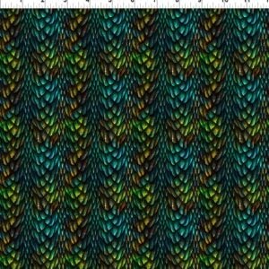 In The Beginning Fabrics - Emerald Reign - Emerald Scales 25DRG-1