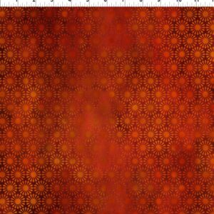 In The Beginning Fabrics - Emerald Reign - Red Medallion 26DRG-1