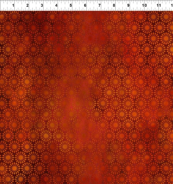 In The Beginning Fabrics - Emerald Reign - Red Medallion 26DRG-1