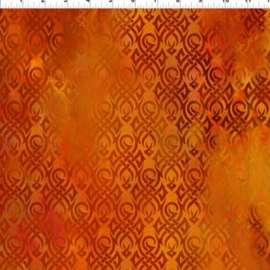 In The Beginning Fabrics - Emerald Reign - Fire Flames 5DRG-4