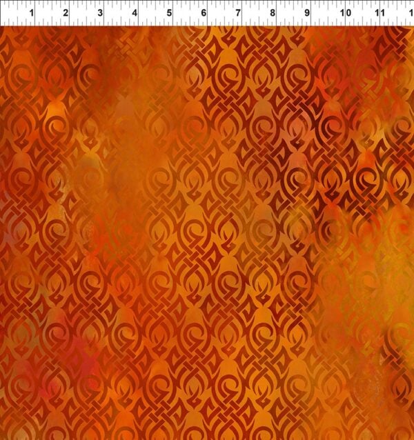 In The Beginning Fabrics - Emerald Reign - Fire Flames 5DRG-4