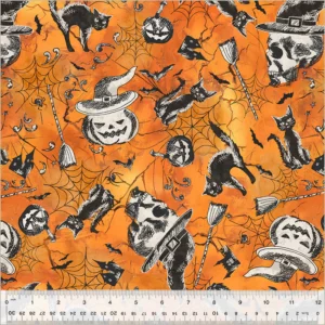 Windham Fabrics Hallow's Eve by Whistler Studios - Halloween Night 54446-1 Pumpkin