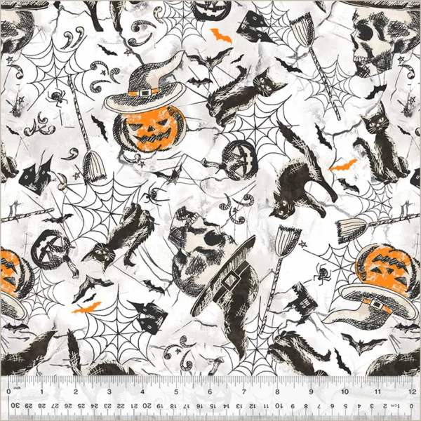 Windham Fabrics Hallow's Eve by Whistler Studios - Halloween Night 54446-2 Ghost
