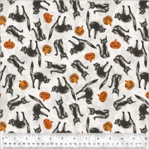 Windham Fabrics Hallow's Eve by Whistler Studios - Spooky Cats 54447-2 Ghost