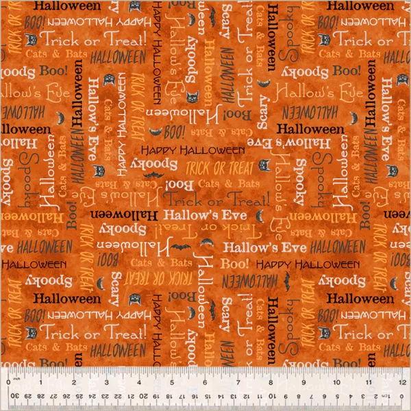 Windham Fabrics Hallow's Eve by Whistler Studios - Trick or Treat 54449-4 Ember