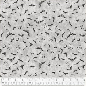 Windham Fabrics Hallow's Eve by Whistler Studios - Flying Bats 54450-5 Fog