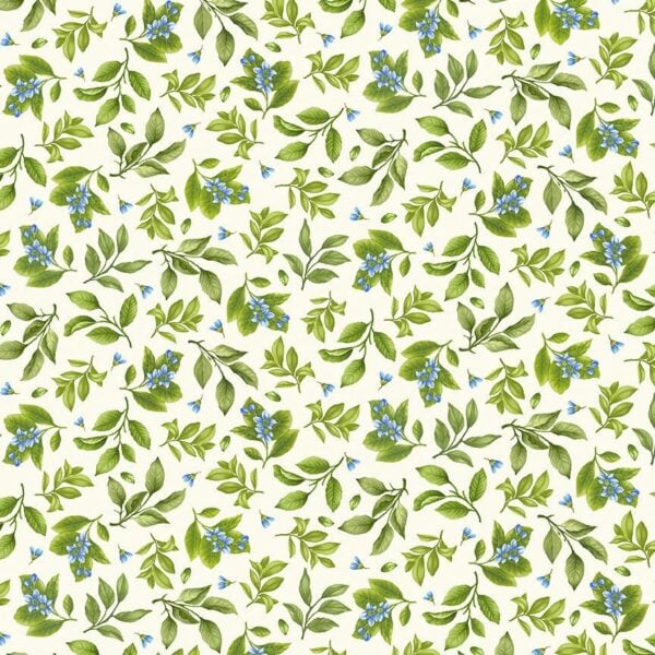 Timeless Treasures Fruit-CD3448 Cream Lemon Leaves & Flowers