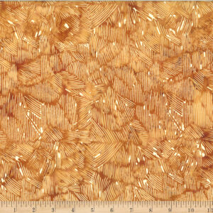 Hoffman W2596-293 Bali Batik Line Feather Texture - Fox