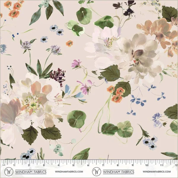 Windham Fabrics Bloomfield by Kelly Ventura - 54872D-1 Shell Peony Garden - Image 3