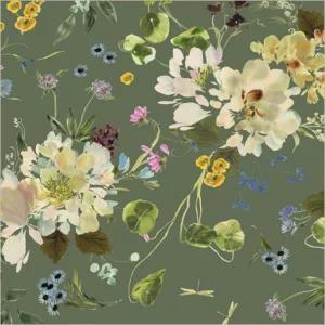 Windham Fabrics Bloomfield by Kelly Ventura - 54872D-2 Grass Peony Garden
