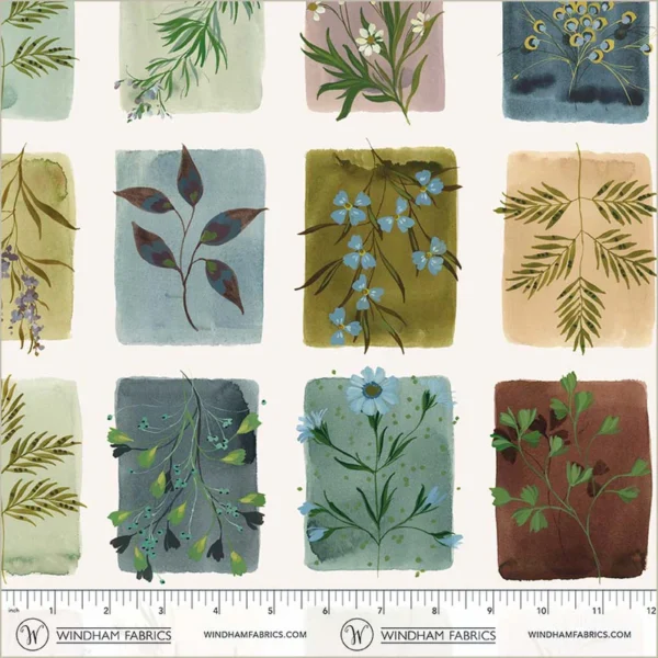 Windham Fabrics Bloomfield by Kelly Ventura - 54873D-5 Linen Tiny Botanicals - Image 3