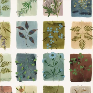Windham Fabrics Bloomfield by Kelly Ventura - 54873D-5 Linen Tiny Botanicals