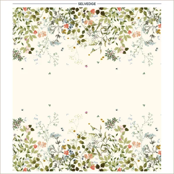 Windham Fabrics Bloomfield by Kelly Ventura - 54878D-17 Ivory Double Border