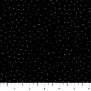 FIGO Fabrics - Dusk - Dashes 92047-99 Black Gray (Coordinates with Paws & Play)