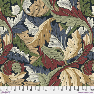 Free Spirit PWWM127 The Oxford Holiday Collection - Medium Acanthus - Ink