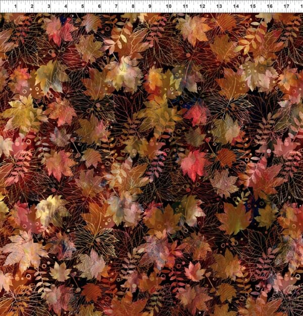 In The Beginning Fabrics - Falling Leaves - Collage Multi 2FLS-1