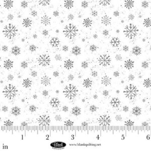 Blank Quilting Be Merry Shine Bright 4122-01 White Mini Snowflakes