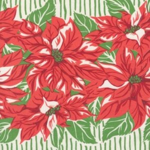 Moda Stacy Iest Hsu 100% Cotton Toweling 920 321 Classic Retro Floral Poinsettia 16"