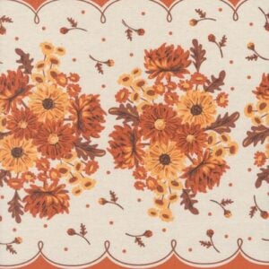 Moda Stacy Iest Hsu 100% Cotton Toweling 920 322 Classic Retro Floral Mums 16"