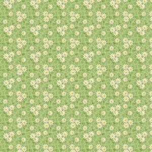 Marcus Fabrics - Aunt Grace Goes Scrappy by Judie Rothermel - R351527D Green Daisy
