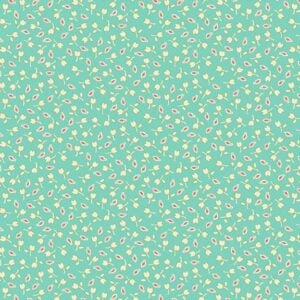 Marcus Fabrics - Aunt Grace Goes Scrappy by Judie Rothermel - R351529D Aqua Tulips