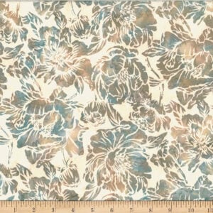 Hoffman X2620-294 Bali Batik Peonies - Sandpiper