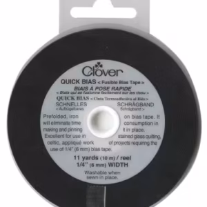 Clover Fusible Quick Bias - Black 1/4" x 11yds