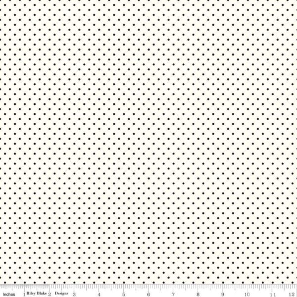 Riley Blake Basics Le Creme Swiss Dot C600-110 Black