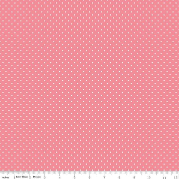 Riley Blake Basics Swiss Dot C670 Sugar Pink