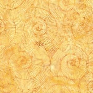 Island Batik / Lumin Fabrics 112518230 Fossil Spiral - Yellow Amber