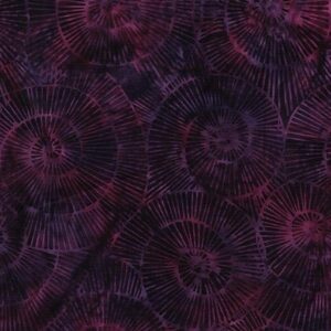 Island Batik / Lumin Fabrics 112518490 Fossil Spiral - Purple Blackberry
