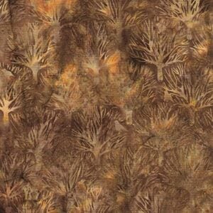 Island Batik / Lumin Fabrics 122416076 Tree Raven - Brown Brownie
