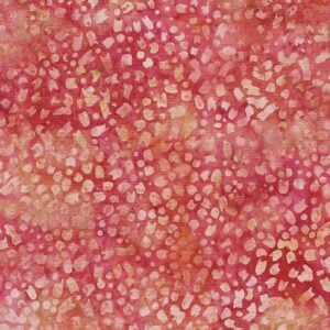 Island Batik / Lumin Fabrics 122425315 Floral Dot - Red Tangelo