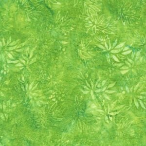 Island Batik / Lumin Fabrics 122427630 Medium Floral - Green Lemongrass