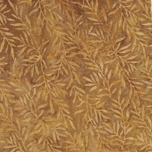 Island Batik / Lumin Fabrics 122448074 Leafy Vine - Brown Cinnamon
