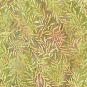 Island Batik / Lumin Fabrics 122448803 Leafy Vine - Multi Pink Green Pale Olive