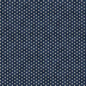 Northcott Fabrics - 27887-49 Navy/Cream Stars - Stonehenge Stars and Stripes 13 by Linda Ludovico