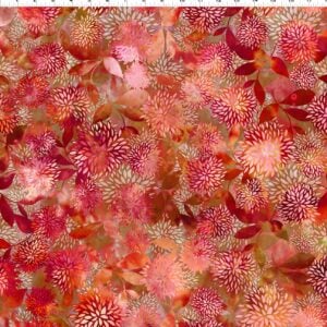 In The Beginning Fabrics - Allure - 3ALR-1 Red Mums