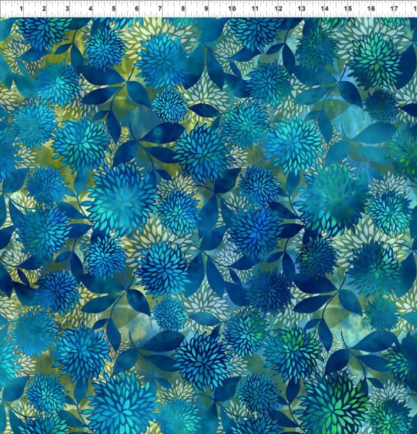 In The Beginning Fabrics - Allure - 3ALR-2 Blue Mums