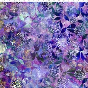 In The Beginning Fabrics - Allure - 3ALR-3 Purple Mums