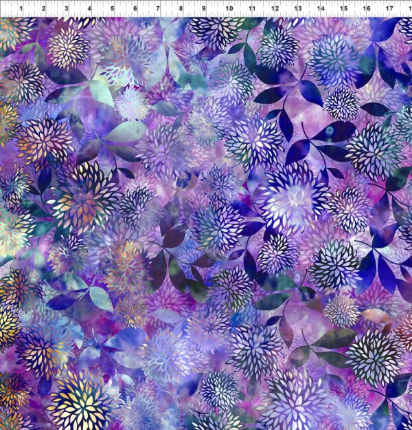 In The Beginning Fabrics - Allure - 3ALR-3 Purple Mums