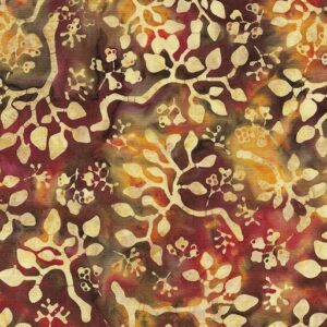 Island Batik / Lumin Fabrics - Forest Flora - 622403805 - Flora - Multi Orange Brown Citrine