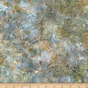 Hoffman MR59-77 Woodland Batiks by McKenna Ryan - Fish Texture - Sage