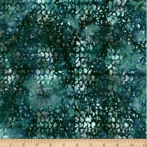 Hoffman MR61-21 Woodland Batiks by McKenna Ryan - Salmon Skin - Teal