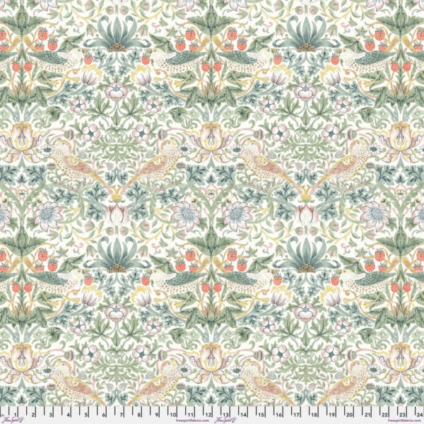 Free Spirit PWWM001.OLIVE Morris & Co - Strawberry Thief - Olive