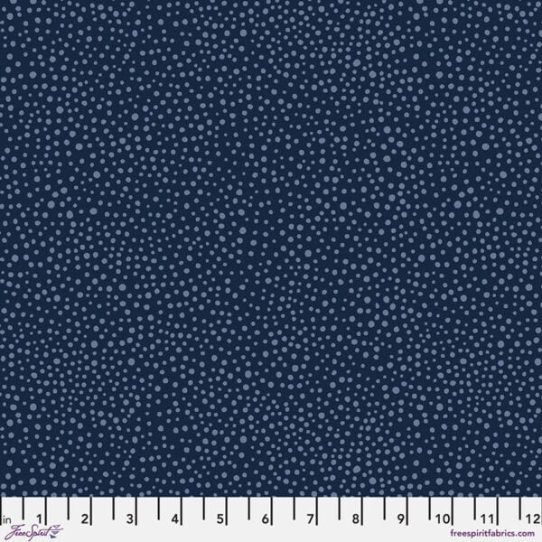 Free Spirit PWWM008.NAVYX Morris & Co - Seaweed Dot - Navy